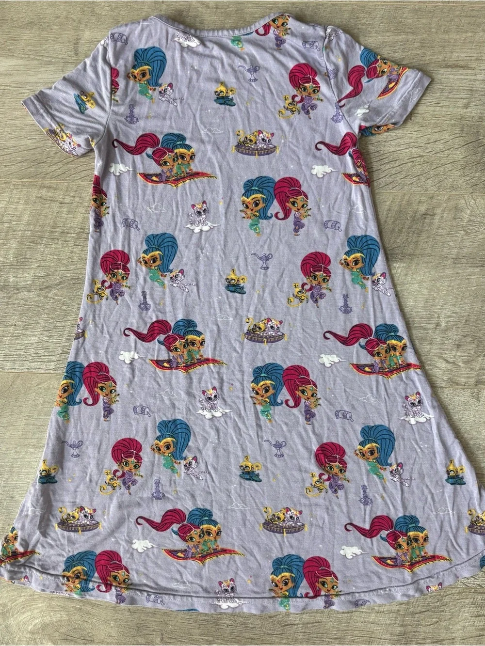 Bellabu Bear Shimmer & Shine Bamboo Short Sleeve Dress 4T